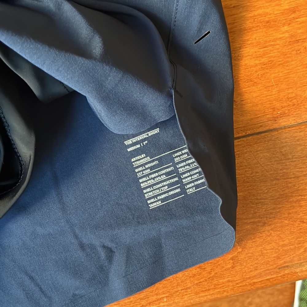 NWOT Ten Thousand Navy Interval Short (Liner) 7" Size Small, Medium, Large & XL - Picture 6 of 6